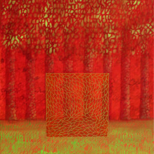 Métamorphose La Cage dorée - 100 x 80 cm - acrylique