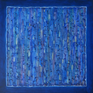 Dédales : Bleu Nuit 100 x 100 cm - Acrylique