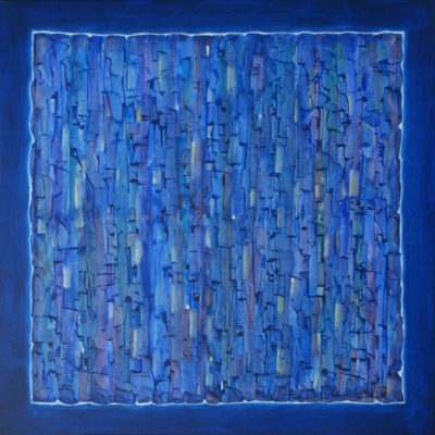 Dédales : Bleu Nuit 100 x 100 cm - Acrylique