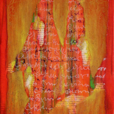 Epreuve de Temps 3 - 30 x  24 cm - collage et acrylique