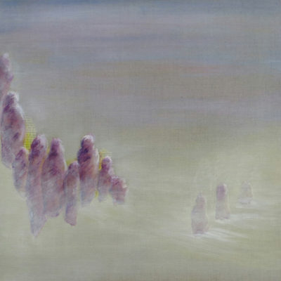 Désert 3 - 50 x 50 cm - acrylique  & collage