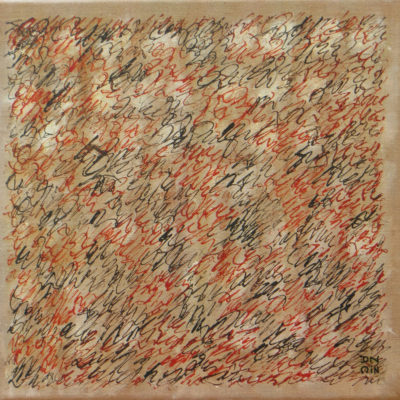 Les Fils du temps 4 - 30 x 30 cm - acrylique et encre