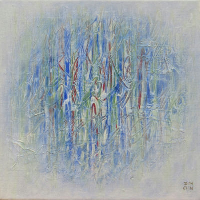 Les Fils du temps 6 - 30 x 30 cm - acrylique & collage